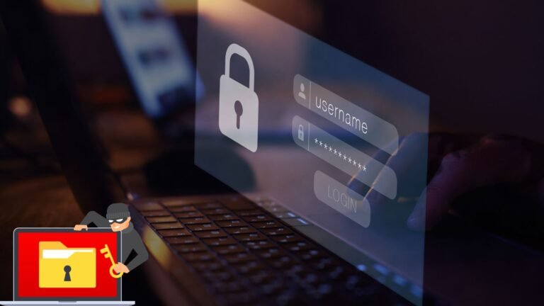 A padlock and login screen with a masked thief figure, illustrating that HTTPS and the padlock icon don't guarantee a website is safe.